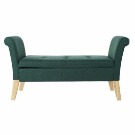Banqueta DKD Home Decor 8424001795512 Natural Madera Poliéster Verde (130 x 44 x 69 cm) Banqueta DKD Home Decor 8424001795512 Natural Madera Poliéster Verde (130 x 44 x 69 cm)