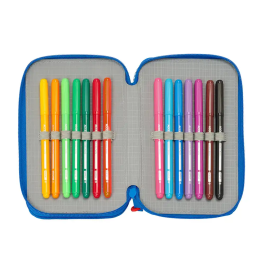 Plumier Doble The Paw Patrol Cool Azul Rojo 12.5 x 19.5 x 4 cm 29 Piezas