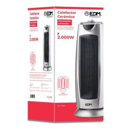 Edm Calefactor de Torre Cerámico Oscilante Modelo Sylver 1000 - 2000W