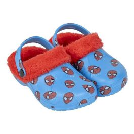 Cerdá Zapatillas de casa tipo zueco de borreguillo Spiderman, cálidas y cómodas, color azul, para niños Tallas 26-27 Cerdá Zapatillas de casa tipo zueco de borreguillo Spiderman, cálidas y cómodas, color azul, para niños Tallas 26-27