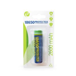 Gembird Pila Recargable 18650 de Iones de Litio, 2600 mAh, 3.7 V, Batería Recargable de Alta Capacidad