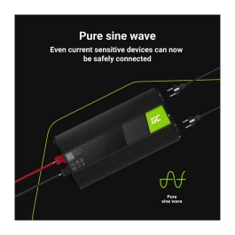 Green Cell INV21 Inversor de Corriente para Coche 24V a 230V, 6000W Pico, Convertidor DC a AC, Negro