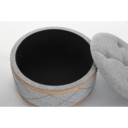 DKD Home Decor Descalzadora Scandi Gris Claro Natural 80 x 43 x 80 cm Set de 2