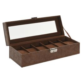 Caja-Joyero Home ESPRIT Marrón Poliuretano Cristal Madera MDF 30 x 10 x 8 cm Precio: 21.49999995. SKU: B18V4YAJKT