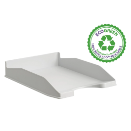 Archivo 2000 Bandeja Archivo Apilable 3 Posiciones Fondo Liso Formato A4 y Folio 345x255x60 mm Gris