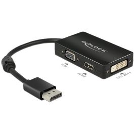 DeLOCK Adaptador DisplayPort a 1 x VGA + 1 x HDMI + 1 x DVI Negro 0.16m Precio: 46.49999992. SKU: B16NHVDRT7