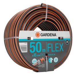 Gardena Manguera de riego Flex 50 m Ø15mm (5/8") PVC entramado alta calidad, anti UV, 25 bar