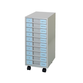 Clen Archivador Metálico con 10 Bandejas Plástico Gris Claro 680x303x371 mm