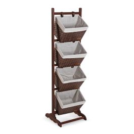 Mueble Baño 4 Cestas Marron Os Versa 35X125CM Mueble Baño 4 Cestas Marron Os Versa 35X125CM