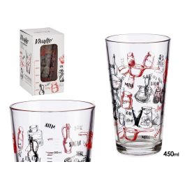 Vivalto Vaso Medidor para Recetas 450 ml, Estampado Cubiertos, 14.8 cm (Alto) x 8.7 cm (Ancho) x 8.7 cm (Profundo) (Set de 36)