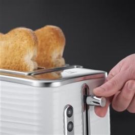 Russell Hobbs 24370-56 Tostador Inspire Blanco con Calientapanecillos y Función Levantar y Ver
