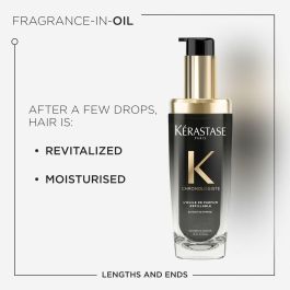 Kerastase Chronologiste L'Huile de Parfum Recargable 75 ml - Aceite Perfumado para Cabello con Extracto de Mirra, Rosa de Té y Maderas Ligeras