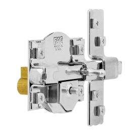 Fac Cerrojo 300-R/80 Niquel F01105 para Puerta con 3 Llaves de Serreta