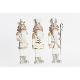 DKD Home Decor Figura Cascanueces Blanco Dorado 6.5 x 5.5 x 22 cm (3 Unidades) Precio: 26.49999946. SKU: B1HRK7C83J