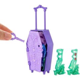 Mattel Muñeca Monster High Skulltimate Secrets Series 7 Jinafire Long, Incluye Mas de 19 Sorpresas