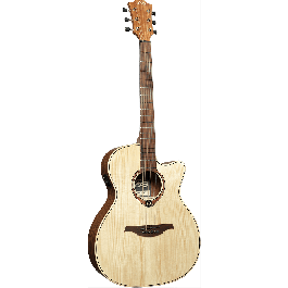 LAG Guitarra Acústica Auditorium Cutaway Tramontane 70 A/E Natural Electroacústica Tapa Maciza de Abeto Engelmann