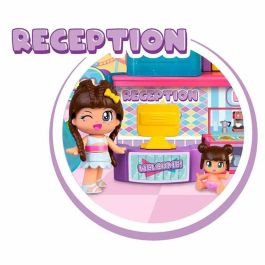 Hotel 5 estrellas pinypon con diferentes estancias y piscina infinita para la diversión, incluye 2 figuras y muchos accesorios