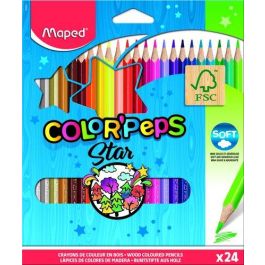 Maped Lápices de colores triangulares, mina resistente, caja de 24 unidades, colores surtidos, ideal para niños Precio: 5.59000035. SKU: B1KE3N3ZYB