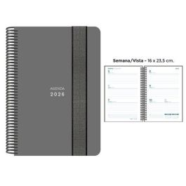 Agenda Anual (2026) Senfort Unicolor Espiral Tapa Pp Con Goma 160X235 S/V Gris Precio: 12.50000059. SKU: B1BPF5WZAQ