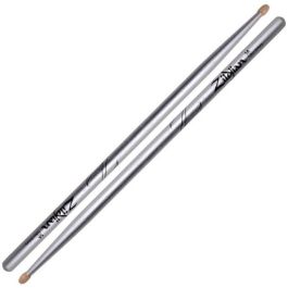 Zildjian Baquetas 5A Hickory Chroma Plata, acabado metálico perlado, serie Chroma