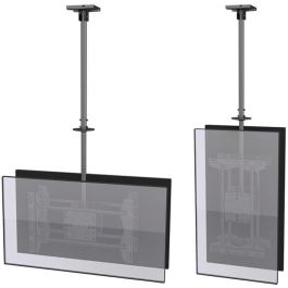 Equip Soporte de Techo Doble para TV 32"-75" hasta 80kg, 2 Pantallas, Inclinable, Color Negro