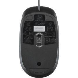 HP Ratón Óptico USB con Rueda de Desplazamiento y Tecnología de Sensor Precisa, Ideal para Diversas Superficies, Sin Necesidad de Alfombrilla