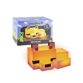 Wondee Lámpara Minecraft Fox Decoración Baby Fox Light 16 cm, Oficial, Modelo Zorro Cubico, Luz Ambiental, para Habitación Gamer, Regalo