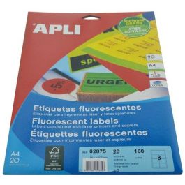 Etiquetas Adh.Impr.Apli A4 Fluor Naranja Ls-Cp C.Romos Blister 20H 99,1X67,7 Mm 160 Uds.(02875) Precio: 12.89000053. SKU: B139HYPZW4