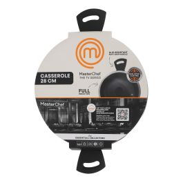 Cacerola con Tapa de Vidrio de Aluminio Forjado 28 cm con 2.8mm de Grosor y 3 Capas (4 Unidades)