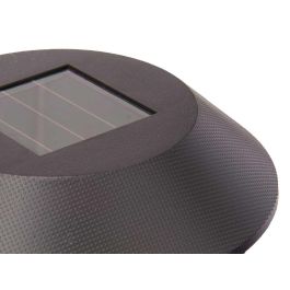 Ibergarden Baliza Solar de Plástico Negra Alta 12.5x29x12.5 cm (Set de 12)