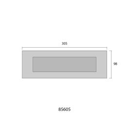 Placa buzón latón pulido dorado 100x305mm