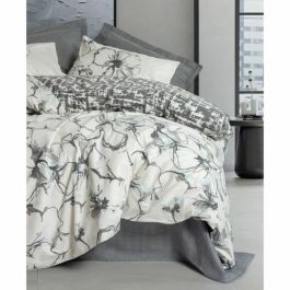 Juego de Cama - Funda Nórdica 220x240 cm y 2 Fundas de Almohada 60x60 cm - 100% Algodón Antracita - ASI8684283425044