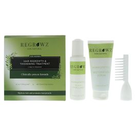 Set Regrowz: Homeopathic, Scalp Serum, Restorative, 75 ml + Homeopathic, Scalp Cream Treatment, Hydrate & Protect, 75 ml + Homeopathic, Mini, Hair Brush, White Precio: 21.49999995. SKU: B182TLQJJZ