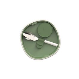 Berghoff 3950221 Conjunto Ensaladera Picnic con Cubiertos Acero Inox y Recipiente para Salsas, Apta Congelador, Microondas y Lavavajillas, Ideal para Llevar al Trabajo