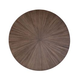 Giner y Colomer Mesa de Comedor Redonda en Madera de Teca Reciclada 120 cm Diametro