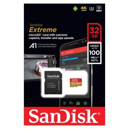 SanDisk SDSQXAF-032G-GN6MA Tarjeta de Memoria 32GB microSDHC UHS-I Clase 10 100MB/s con Adaptador