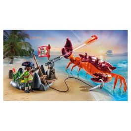 Playmobil 71532 Batalla del Cangrejo Gigante Pirates Set de Juego - Incluye Pirata con Cañón, Cangrejo con Pinza Moviéndose, Aventura para Niños +4 años