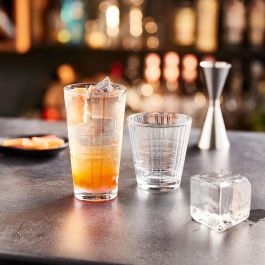 Caja 6 Vasos Bajos Vidrio Stack'Up Cross Arcoroc 26 cL