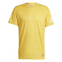 Camiseta de Manga Corta Hombre Adidas Run It Amarillo 36