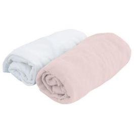 DOUX NID Lote 2 Sábanas ajustables Birdy 70x140 Cm Blanco/Rosa de Jersey Oeko-Tex Standard 100 Precio: 42.73236. SKU: B19E6JJYBA