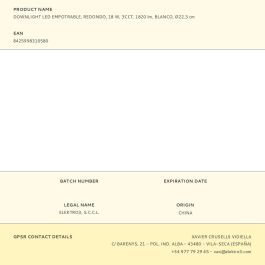 Edm Downlight LED Empotrable Redondo 18W 1820 lm 3CCT Marco Blanco Ø22,3 cm