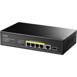 Cudy GS1005PTS1 Switch Gigabit Ethernet 5 Puertos + 1 SFP, 4 Puertos PoE+, Montaje en Rack/Pared