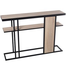 Consola Alexandra House Living Marrón Negro Madera 120 x 82 x 25 cm