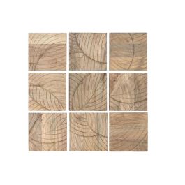 Decoracion Pared Moderno DKD Home Decor Natural 3 x 90 x 90 cm Set de 9 Precio: 108.94999962. SKU: B1A9BPBZD2