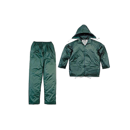 Deltaplus 400 Conjunto de lluvia poliéster/PVC verde talla L