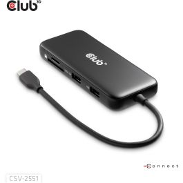 Club3D CSV-2551 Hub USB-C 8 en 1 DisplayPort 1.4 HDMI 2.0 USB-C LAN 8K30Hz PD100W Compatible HP Dell Lenovo Mac