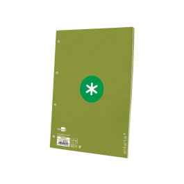 Antartik Recambio A4 80 Hojas 90gr Cuadro 5mm 4 Taladros Color Verde