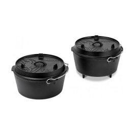 Petromax Feuertopf ft9 Olla de Hierro Fundido con Tapa, 7.5 Litros, Color Negro, 364 x 312 x 192 mm