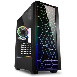Sharkoon RGB LIT 100 Semitorre ATX Iluminación RGB Direccionable, Panel Cristal Templado y Patrón Reflectante Negro Precio: 94.50000054. SKU: S5602995