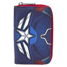 Loungefly Cartera Brave New World Capitán América Marvel, Billetera Piel Vegana con Cremallera y Ranuras para Tarjetas